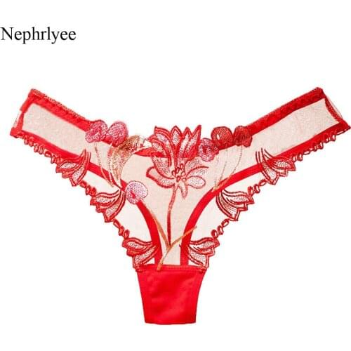 2021 Peony Lace Womens Underwear Transparent Panties Ladies Seamless Underpant Low Waist Thong Sexy Lingerie For Women P017