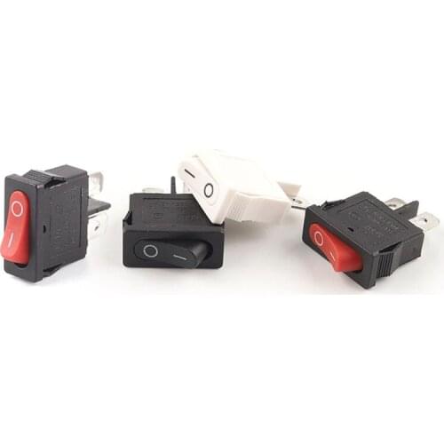 5PCS KCD1 21*9.5mm 6A 250V/10A 125V 2 Pin 2 Position ON-OFF Boat Switch Snap in Push Button Boat Car Rocker Switch