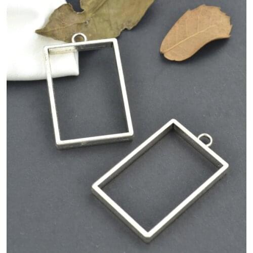 7 pcs Tibetan Silver Plated Picture frame Charms Pendants Jewelry Making DIY Accessories Charm Handmade Crafts B103