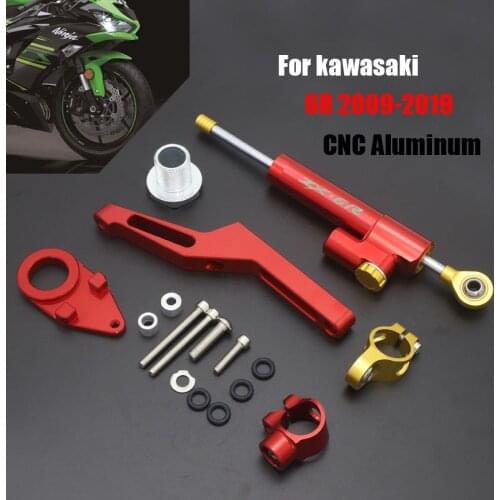 Motorcycle CNC Stabilizer Damper Complete Steering Mounting Bracket For Kawasaki ZX6R 2009 - 2019