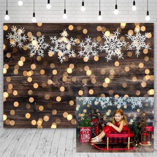 Avezano Backdrops Winter Merry Christmas Snowflake Light Glitter Decor Kids Photography Backgrounds For Photo Studio Photophone