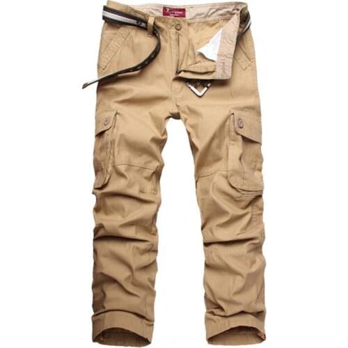 Cargo Pants Pantalon Homme Men Cotton Military Sweatpants Army Pants Outwear Track Tactical Pants mens Pocket Long Trousers