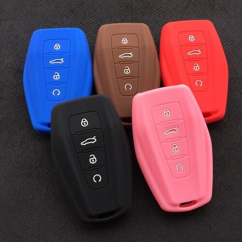 Silicone Car Key Case Cover Holder Shell For Geely Coolray 4 Buttons Auto Styling Fob Accessories