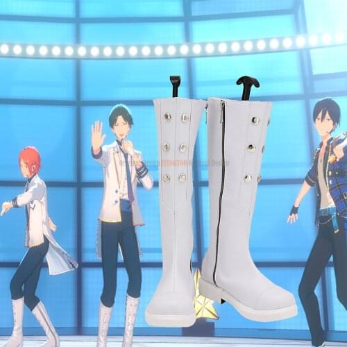 Ensemble Stars Music Akehoshi Subaru Cosplay Boots White Shoes Custom Made Any Size