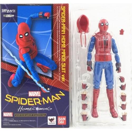 15cm Marvel Spider Man Home Made Suit BJD Spiderman Super Hero Figure Model Toys for Boys