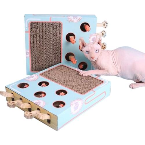 High Quality Cat Scratch Pad Toy Corrugated Funny Cat Hunt Toy Cat Punch Game For Kittens Cat Toy Pet Products Dropshipping