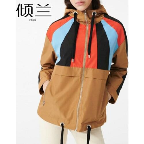 Patads light luxury minority method single spring and summer new womens color matching drawstring jacket