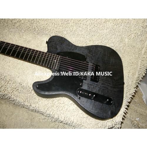 Left Handed 7 strings ONE Piece Neck Electric Guitar Ebony Fingerboard Free Shipping