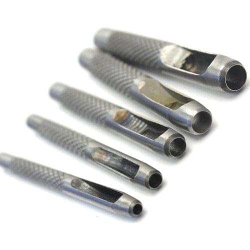 3/4/5/6/7mm Metal Leather Tools Leather Punch Hole Craft Hollow Puncher Belt Punch For Clothing Canvas Punch Tools