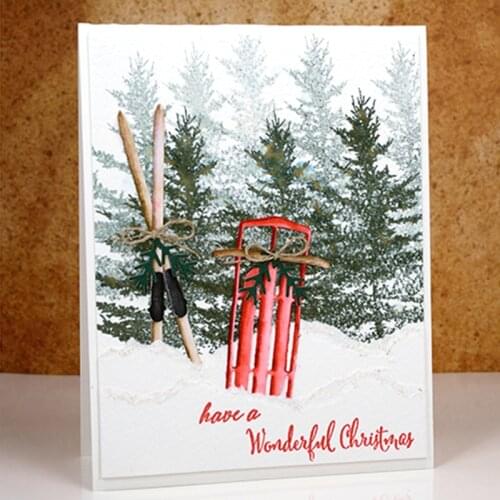 Sled Metal Cutting Dies New Stencils for DIY Scrapbooking DIY Paper Cards Craft Making and Craft Fun Decoration Christmas