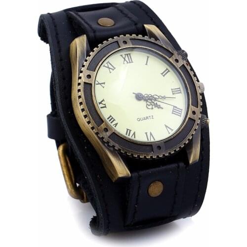 Fashion Vintage Men Watch Bracelets 3 Colors Leather Bangle For Women Casual Wrist Bileklik Charm Jewelry Party Bijoux Gifts