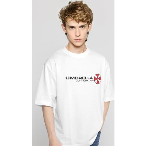 Umbrella Corporation Men T-Shirts Funny 100% Cotton Tees Short Sleeve T Shirts Round Collar Clothing Summer cosplay