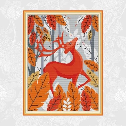 Deer king Patterns Cross-stitch Counted Printed Cross Stitch kits Sale DMC Embroidery Crafts Sets DIY Handmade Home Decoration