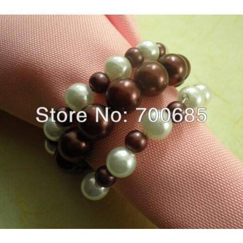 Qn13072207 acrylic napkin ring beaded pearl, wedding napkin holder