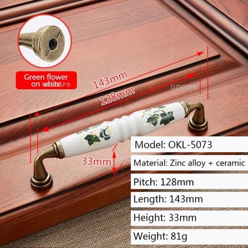 Zinc Alloy and Ceramic European Fashion Ivory White Copper Closet Wardrobe Pull Cabinet Kitchen Knobs Drawer Cupboard Handles