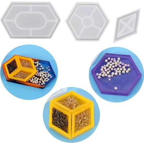 Handmade Coaster Tray Resin Casting Mold Removable Jewelry Tray Mold Assorted Dishes Plate Epoxy Resin Molds Craft Tools X4YA