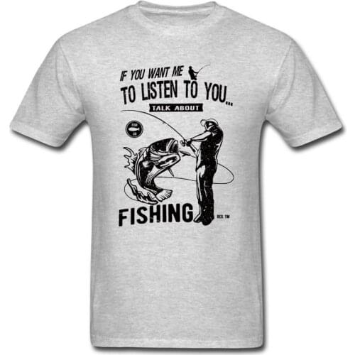 Fishing humour T shirt talk about fishing carp angling fathers day casual gift tee USA Size S-3XL