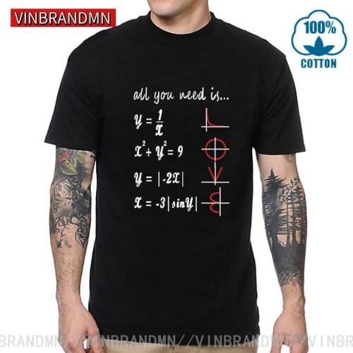 All You Need Is Love Funny Casual T Shirt Men 2020 summer Mens t-shirts women Math para-curve Creative clothes Tops Tees unisex