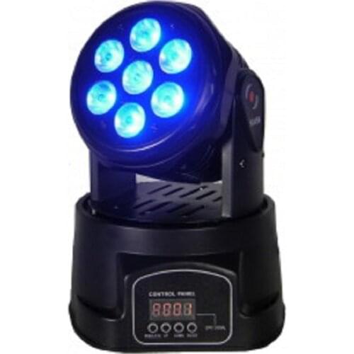 Baby moving head 7x10w rgbw 4in1 dmx wash stage light beam led dmx512 wedding party effect light 70w mini moving heads