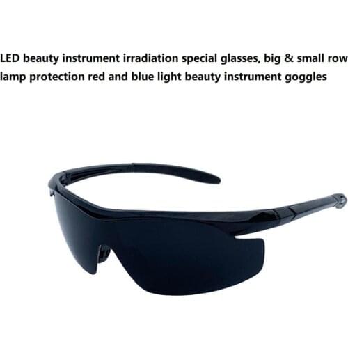 LED beauty instrument irradiation special glasses, size row lamp protection red and blue light beauty instrument goggles