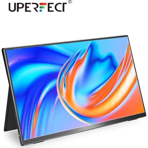 UPERFECT Portable Monitor 15.6 Inch 1080P 60Hz Ultra Slim Bezel USB Type C Screen For Laptop Phone Gaming Dispaly Monitor