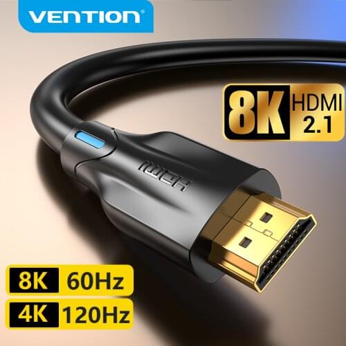 Vention HDMI Cable for Xiaomi Mi Box PS5 HDR10+ HDMI 2.1 Cable 8K/60Hz 4K/120Hz for HDMI Splitter TV 48Gbps Digital Cable HDMI