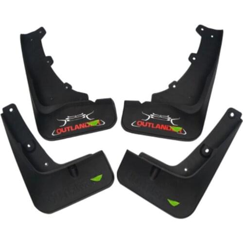 High quality soft plastic front and rear wheel splash guards 4pcs/set for Mitsubishi Outlander 2019 Car-styling