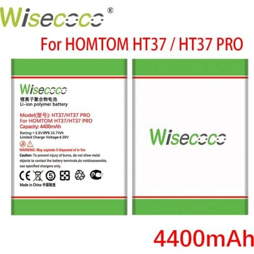 WISECOCO 4400mAh Battery For Homtom HT37 HT 37 Pro Mobile Phone In Stock High Quality Battery+Tracking Number