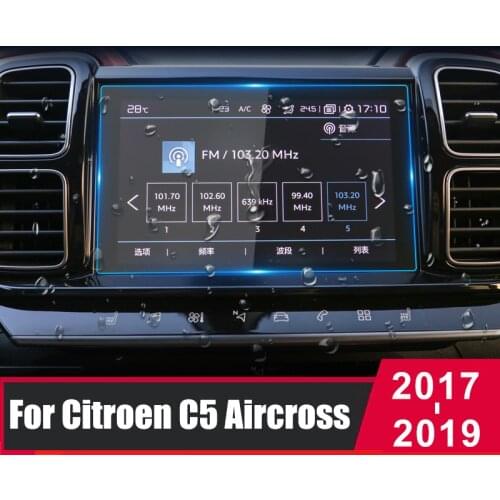 For Citroen C5 Aircross 2017 2018 2019 Tempered Glass Car Navigation Screen Protector LCD Touch Display Screen film Anti Scratch