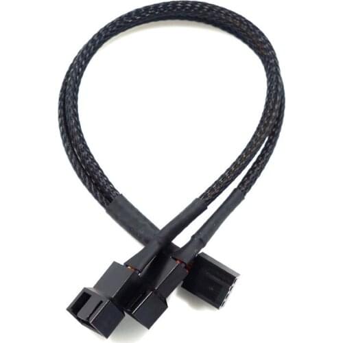 1pcs/2pcs/5pcs 4 Pin PWM Splitter 4Pin PWM Female To 3/4 Pin PWM Adapter Cable for Computer CPU Case Fan Sleeved Power Cable