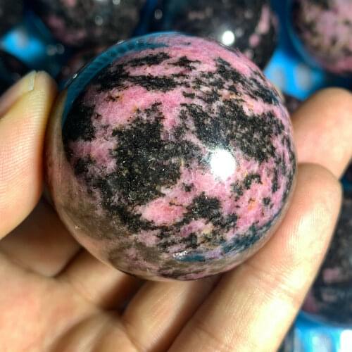 1pc Natural Rhodonite quartz Sphere Crystal Ball reiki healing
