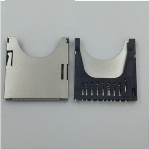 10PCS/Lot SD Card Connector 2 in 1 Card Slot Self Push/Pop-up 10P