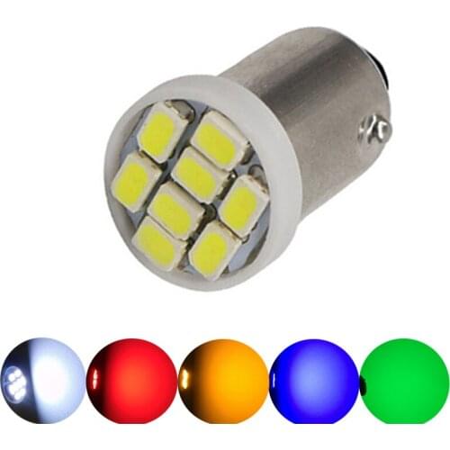 100pcs Wholesale BA9S T4W Car LED License Plate Turn Signal Light Bulb Auto Parking Door Lamp 8SMD 1206 3020 White Red DC12V