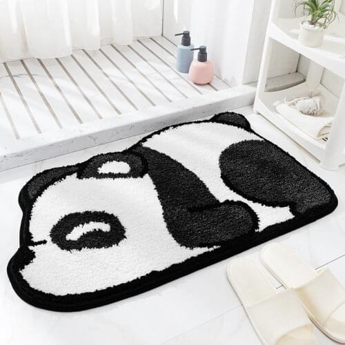 50x80cm Cartoon Animal Printed Tiger Floor Mat Carpet Home Bedroom Bedside Water Absorption Non-slip Bathroom Door Mats