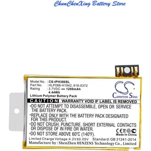 Cameron Sino High Quality 1200mAh Battery 616-0372, 616-0428, 616-0433, HLP088-H1942 for Apple iPhone 3G 16GB, iPhone 3G 8GB