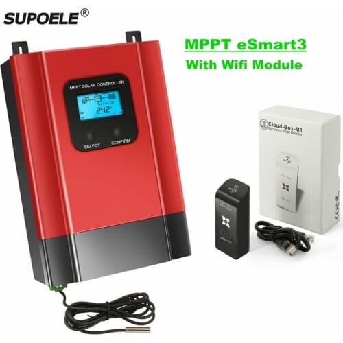 ESmart3 12V 24V 48V Auto sensing Ture MPPT Solar Charge Controller PV Regulator 30A 40A 50A 60A With Wifi Monitoring