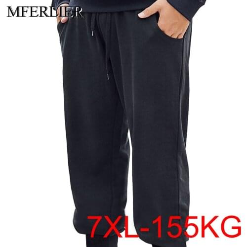 Autumn Sping Plus size pants 7XL weight 156kg 5XL 6XL Loose casual elastic men pants