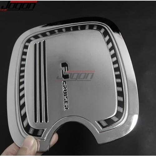 ABS Sliver Car Fuel Tank Cap Gas Oil Protect Cover Exterior Decoration Trim For Toyota FJ Cruiser 2007-2020