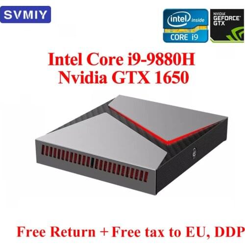 Gaming Mini PC Intel Core i9 9880H Nvidia GTX 1650 4G Graphics 2DDR4 SSD i5 9300H i7 9750H Windows10 Linux PUBG GTA5 HDMI DP