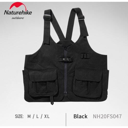 Naturehike Outdoor Functional Vest M L XL Men/Women Fashion Coat Camping Hiking Fishing Multiple Pockets Polyester Fabric Jacket