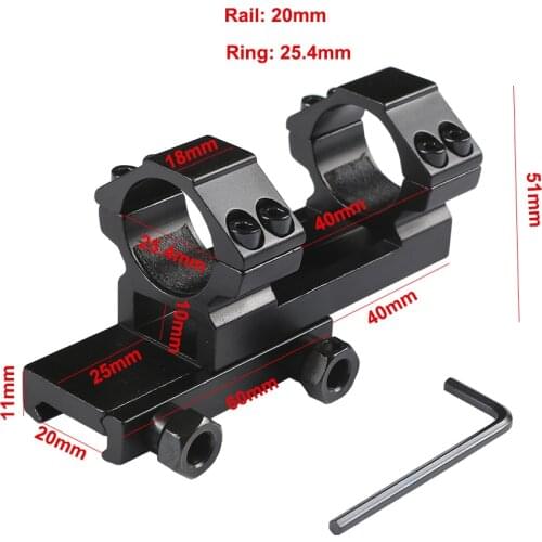 Rail 20mm Hunting Picatinny Rail Weaver Mount Ring 25.4mm 1" Extended Style Dovetail For Rifle Scope Hunting Tactic Accessories