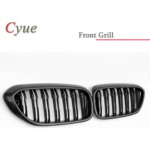 G30 Style Kidney ABS+Carbon Fiber Black Auto Car-styling Front Racing Grill Grille for BMW 5 Series G30 G38 2017UP