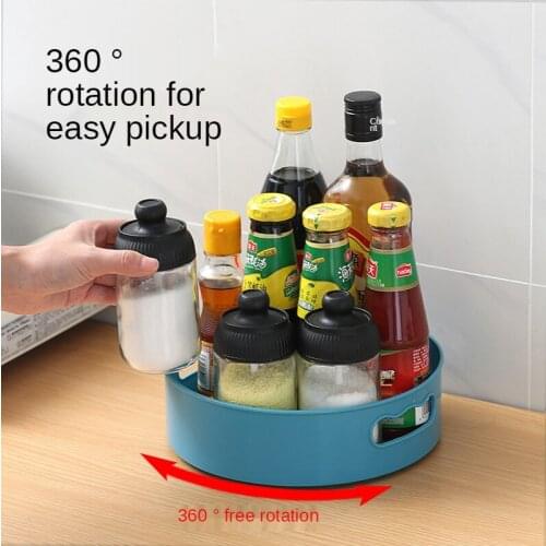 Rotary Rack Multifunctional Anti-skid Oil Storage Salt Soy Sauce Vinegar Oil Storage Rack Kitchen Condiment Storage Tank