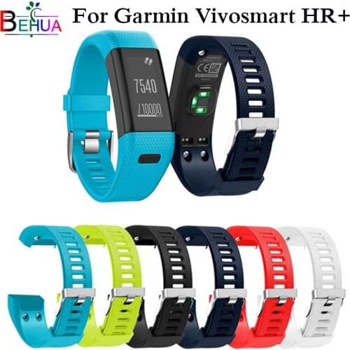 New Popular Sports Silicone Watch Band Wrist Strap Bracelet For Garmin Vivosmart HR+ Smart Watchband Watchbands Strap Bracelet