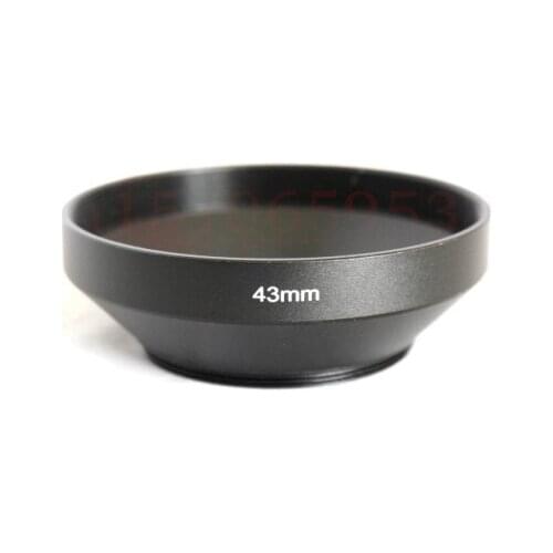 2pcs 37 40.5 43 46mm Wide Angle Metal Lens Hood for DSLR Lens Filter