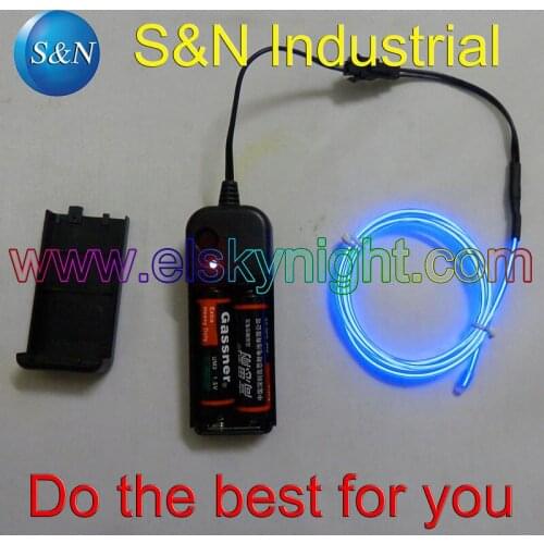 Blue 1 Meter el wire with Led indicator controller ten colors for choosing free shipping