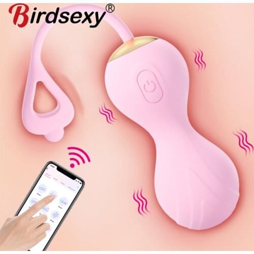 APP Vibrator Remote Control G-Spot Simulator Vaginal ball Anal Plug Vibrating Love Eggs Masturbator Sex Toys For Women Adults