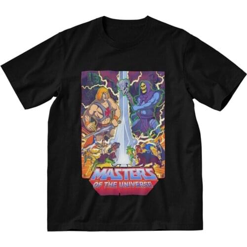 Vintage He-Man And The Masters Of The Universe T-Shirts Men Fashion T Shirt Short Sleeve Skeletor Tshirt Cotton Tee Top Clothing
