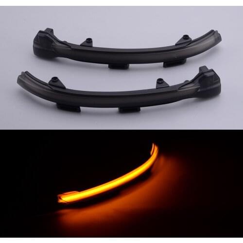 1 Pair Car Left & Right Car Smoked LED Dynamic Turn Signal Light Side Mirror Indicator Fit for VW Golf 7 & 7.5 Touran Jetta MK7
