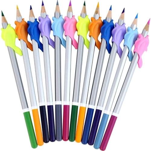 1pc Fish Shape Pen-Grips Hold Writing Posture Correction Device Kid Student Stationery Hand-Friendly Writing Correction Supplies